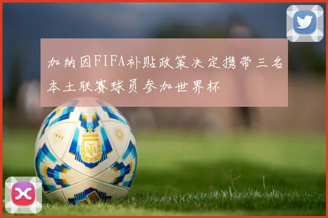加纳因FIFA补贴政策决定携带三名本土联赛球员参加世界杯